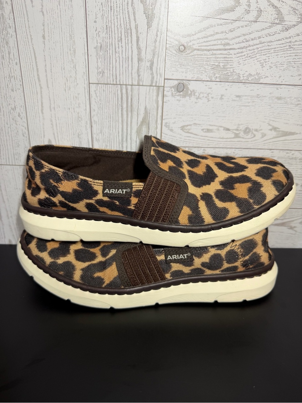 Ariat Leopard Print Slip-On Shoes Women’s US 8B Comfort Casual Sneakers - Picture 4 of 14